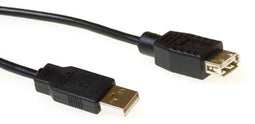 ACT USB 2.0 verlengkabel - USB A male - USB A female - 300 cm - Zwart