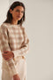 NA-KD Round Neck Knitted Sweater - Dames Trui - Biologisch katoen - Beige