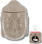 Scentchips® Buddha Hoofd - Waxbrander - Geurbrander - Oliebrander - Wax Melts Brander - Aromabrander - Ook Geschikt Voor Essentiële Oliën - Geurolie - Waxmelts - Taupe