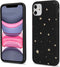 iPhone 11 Hoesje Siliconen - iMoshion Design hoesje - Zwart / Meerkleurig / Goud / Stars Gold