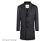 L Dark Grey Melange wool herringbone over coat MM242.1004.04.1203 McGregor