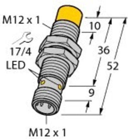 Turck Inductieve sensor Niet vlak PNP, NO NI8-M12-AP6X-H1141