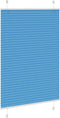 vidaXL - Plissé - rolgordijn - 80x150 - cm - stofbreedte - 79,4 - cm - polyester - blauw