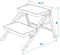 ProPlus Vouwbaar opstapje - 2 treden - antislip - metaal - 59,5 x 39 x 49 cm