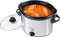 Bestron ASC350 - Slowcooker 3,5L - 3 programma's keramische pan glazen deksel - Zilver