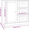 vidaXL - Dressoir - 70x35,5x67,5 - cm - bewerkt - hout - grijs - sonoma - eikenkleurig