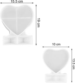siliconen mal hart 2 stuks fotolijst hars mallen doe-het-zelf fotolijst hars mallen hart siliconen mal hars mallen siliconen epoxyhars fotovorm hars ambacht fotolijst hars ambacht doe-het-zelf