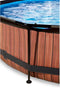EXIT Wood Frame Zwembad ø300 - Opzetzwembad - Filterpomp - Bruin