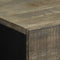 vidaXL - Nachtkastje - 50x33x60 - cm - massief - mangohout - lichtgrijs