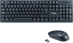 Equip 245221 - Draadloos Toetsenbord en Muis Set - Qwerty Spaans - Zwart (2 stuks)