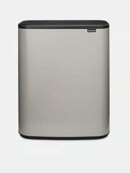 Brabantia Bo Touch Bin - Prullenbak - 2 x 30 liter - Soft Grey (2 stuks)
