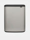Brabantia Bo Touch Bin - Prullenbak - 2 x 30 liter - Soft Grey (2 stuks)