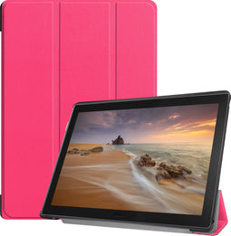 3-Vouw sleepcover hoes - Geschikt voor Lenovo Tab E10 - Roze