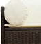 vidaXL - Tuinbank - 3-zits - met - kussens - poly - rattan - bruin
