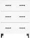 vidaXL - Dressoir - 69,5x34x90 - cm - bewerkt - hout - hoogglans - wit