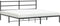 vidaXL - Bedframe - met - hoofdbord - metaal - zwart - 200x200 - cm