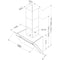 Novy 7833 - Wandschouwkap Vision 90 - 3 snelheden 808 m3/u 51 dB(A) A+