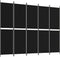 vidaXL - Kamerscherm - met - 5 - panelen - 250x200 - cm - stof - zwart