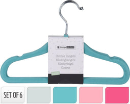 Baby of Kinder Kledinghanger - 24 Stuks - met Fluwelen Bekleding - Licht mint