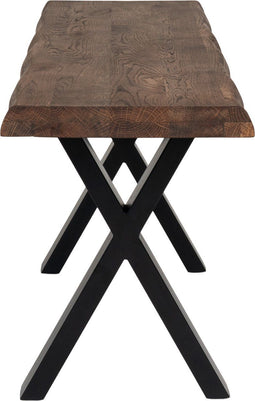 House Nordic Bankje - Gerookte Olie-Eikenhout - Zwart - 120cm - Bank Toulon