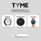 Tyme Wandklok - 30cm - Analoog - Stil Uurwerk - Zwart Goud