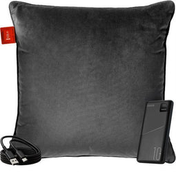 Coozie Warmtekussen - Oplaadbaar Draadloos & Bedraad - 45–65°C - Velvet - Antracietgrijs - 45 x 45 cm