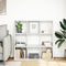 vidaXL - Kamerscherm - / - boekenkast - 102x29x103,5 - cm - bewerkt - hout - wit