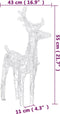 vidaXL - Kerstdecoratie - rendieren - en - slee - 280x28x55 - cm - acryl