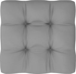 vidaXL - Palletkussen - 58x58x10 - cm - stof - grijs
