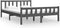 vidaXL - Bedframe - massief - hout - grijs - 140x190 - cm