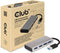 Club3D CSV-1431 - USB 3.2 Gen 1-hub 4 poorten - Aluminium behuizing met snellaadpoort - Aluminium (geborsteld)