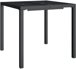 vidaXL - Tuintafel - 80x80x72 - cm - staal - antracietkleurig