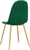 vidaXL - Eetkamerstoelen - 4 - st - fluweel - donkergroen