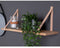 House Nordic Forno Plank - Plank in natuurlijke olie met bruine leren riemen 120x20 cm