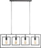 Hanglamp Turn square 4 lampen - Charcoal