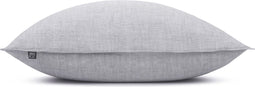 Zohome Kussensloop Lino - Kussenhoes van 40x80 cm - 1 stuk - 100% Katoen - Grijs