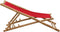 vidaXL - Terrasstoel - bamboe - en - canvas - rood