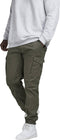 JACK&JONES PLUS JPSTPAUL JJFLAKE CARGO BROEK - Gulp met rits - Normale rise - Olijf (W42 X L32)