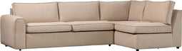 WOOOD Freek Hoekbank Rechts - Polyester - Warm Beige - 80x284x175