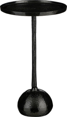 Mica Decorations Colin - Bijzettafel - Rond blad - Zwart - h58xd34cm