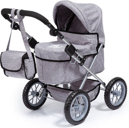 Bayer Design Trendy - Poppenwagen - Verstelbare duwstang - Grijs