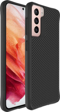 iMoshion Hoesje Geschikt voor Samsung Galaxy S21 Hoesje Shockproof - iMoshion Rugged Hybrid Carbon Case - Zwart