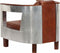 vidaXL Fauteuil luchtvaartstijl echt leer bruin