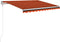 vidaXL - Luifel - automatisch - met - LED - windsensor - 350x250 - cm - oranje - bruin