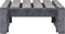 vidaXL - Tuinhocker - pallet - hout - grijs