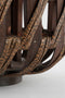 Mica Decorations Helios Windlicht - H49 x Ø31 cm - Gerecycled Polyester - Donkerbruin