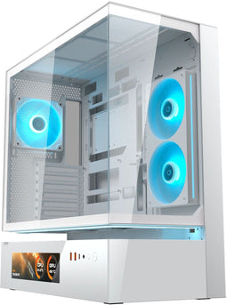 Cougar CFV235 Vision - ATX Semi-toren doos - LCD display - Wit