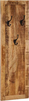 vidaXL - Wandkapstokken - 2 - st - met - 3 - haken - massief - mangohout