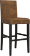 vidaXL - Barstoelen - 2 - st - massief - rubberhout - en - stof