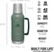 Stanley - The Artisan Thermal Bottle 1.4L / 1.5QT - Hammertone Green